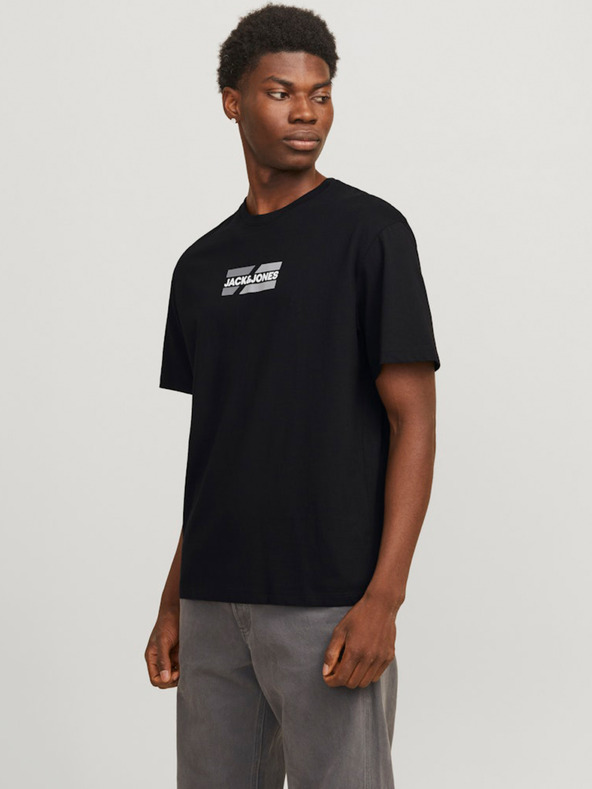 Jack & Jones Čierna pánska košeľa Jack & Jones Corp