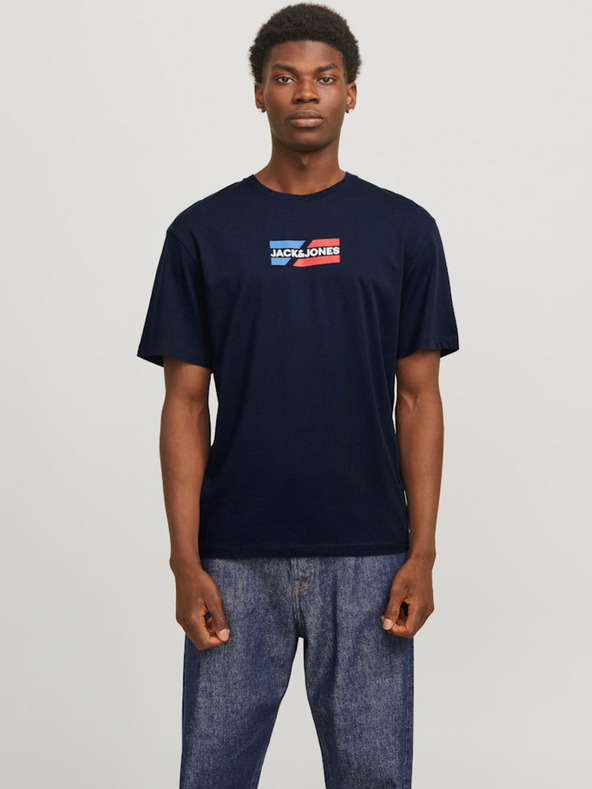 Jack & Jones Tmavomodrá pánska košeľa Jack & Jones Corp