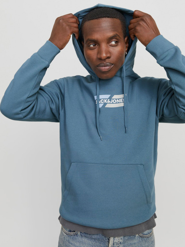 Jack & Jones Modrá pánska mikina Jack & Jones Corp