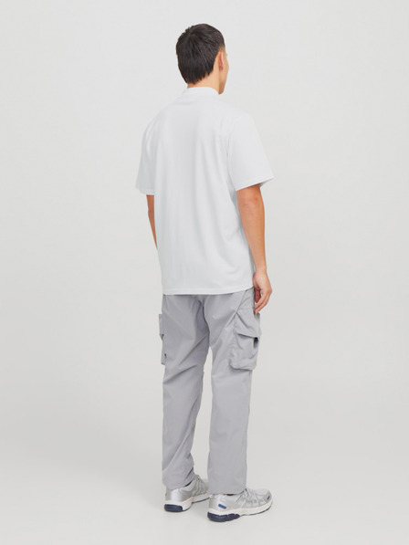 Jack & Jones Biele pánske polo tričko Jack & Jones Fusion