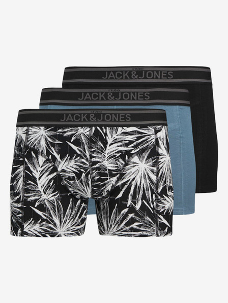 Jack & Jones Súprava troch pánskych boxeriek Jack & Jones v čiernej a modrej farbe