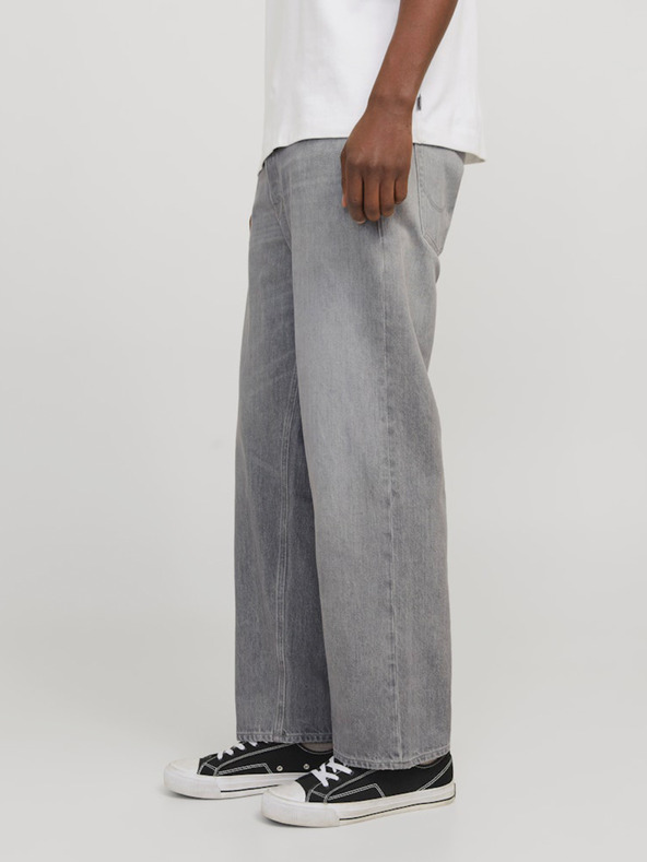 Jack & Jones Svetlošedé pánske voľné džínsy Jack & Jones Eddie