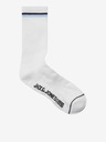 Jack & Jones Súprava troch párov bielych pánskych ponožiek Jack & Jones