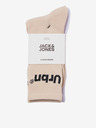 Jack & Jones Súprava troch párov pánskych ponožiek v bielej, čiernej a béžovej farbe Jack & Jones