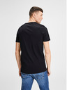Jack & Jones Súprava dvoch čiernych základných tričiek Jack & Jones s výstrihom do V