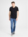 Jack & Jones Súprava dvoch čiernych základných tričiek Jack & Jones s výstrihom do V