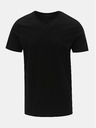 Jack & Jones Súprava dvoch čiernych základných tričiek Jack & Jones s výstrihom do V