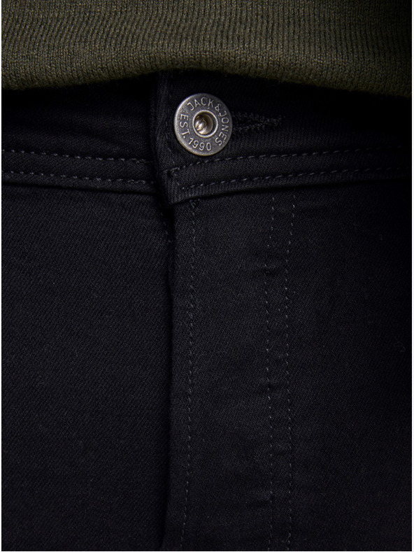 Jack & Jones Čierne slim fit džínsy Jack & Jones Glenn