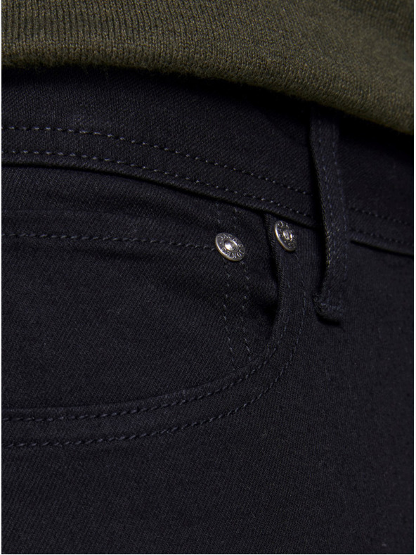 Jack & Jones Čierne slim fit džínsy Jack & Jones Glenn
