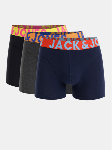 Jack & Jones Súprava troch boxeriek Jack & Jones v čiernej, modrej a sivej farbe