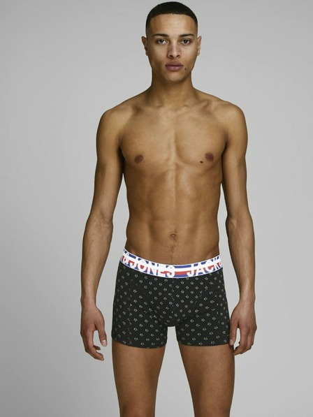 Jack & Jones Súprava troch boxeriek v čiernej a tmavomodrej farbe s potlačou Jack & Jones