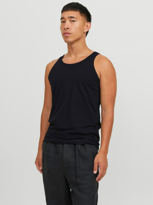 Jack & Jones Čierne základné tielko Jack & Jones