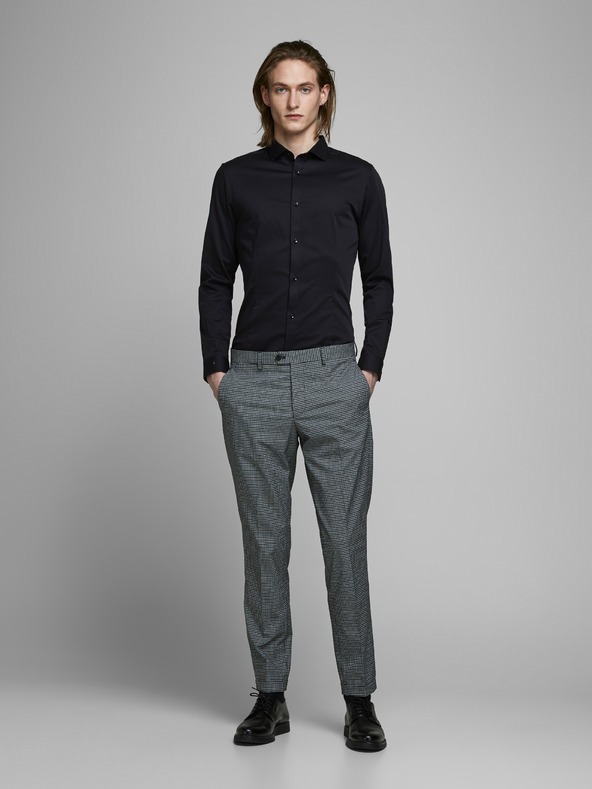 Jack & Jones Čierna slim fit košeľa Jack & Jones Parma