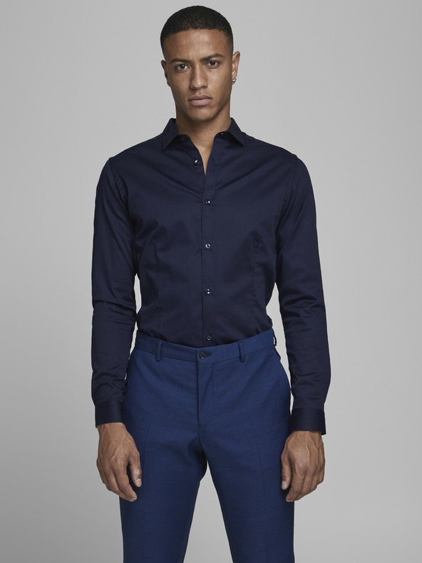 Jack & Jones Tmavomodrá slim fit košeľa Jack & Jones Parma