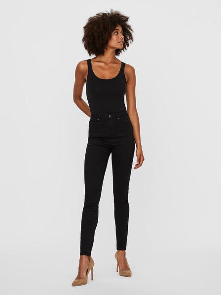 Vero Moda Čierne základné tielko VERO MODA Maxi