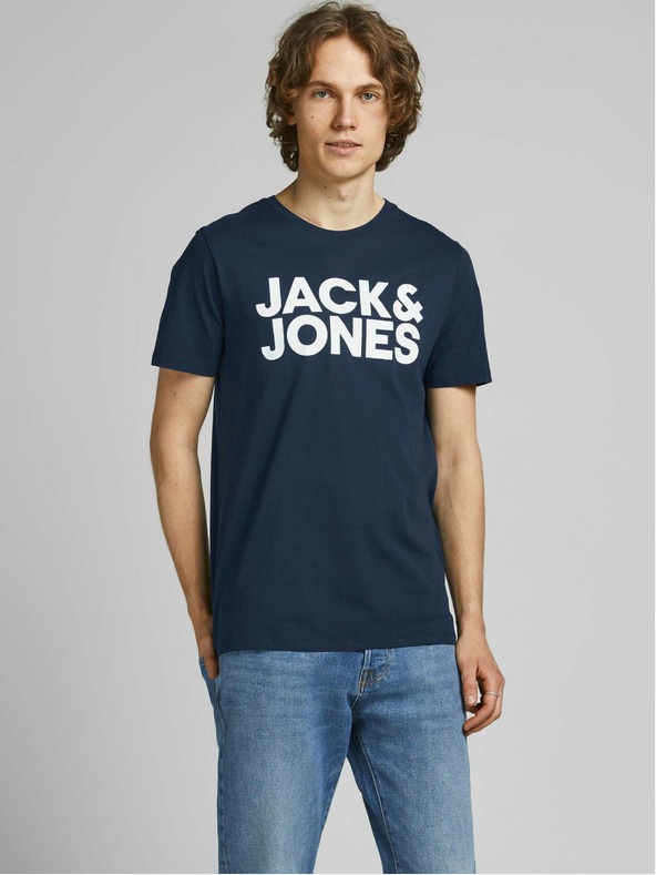 Jack & Jones Tmavomodré tričko Jack & Jones Corp