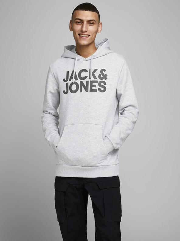 Jack & Jones Svetlosivá vzorovaná mikina Jack & Jones Corp