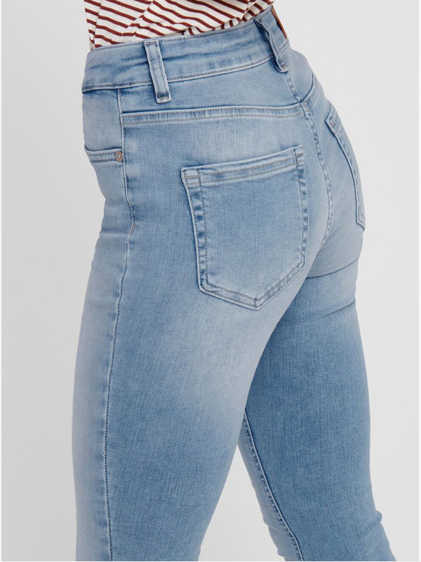ONLY Modré skinny fit skrátené džínsy ONLY Blush
