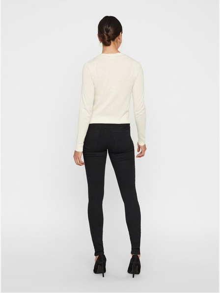 Vero Moda Čierne slim fit džínsy VERO MODA Tanya