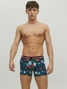Jack & Jones Sada troch boxeriek Jack & Jones Flower v modrej a čiernej farbe
