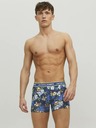 Jack & Jones Sada troch boxeriek Jack & Jones Flower v modrej a čiernej farbe