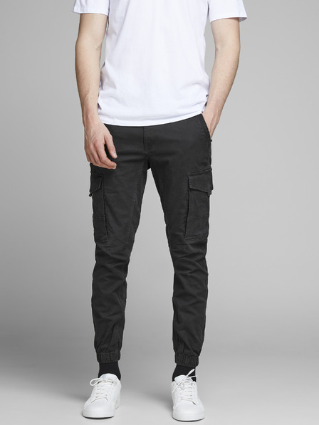 Jack & Jones Čierne zúžené nohavice Jack & Jones Paul
