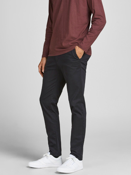 Jack & Jones Čierne chino nohavice Jack & Jones Marco
