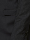 Jack & Jones Čierne pánske sako Jack & Jones Solaris z vlnenej zmesi