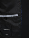 Jack & Jones Čierne pánske sako Jack & Jones Solaris z vlnenej zmesi