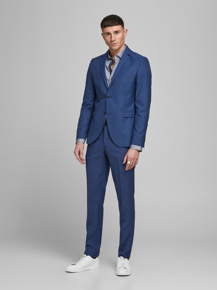 Jack & Jones Modré vlnené sako Jack & Jones Solaris