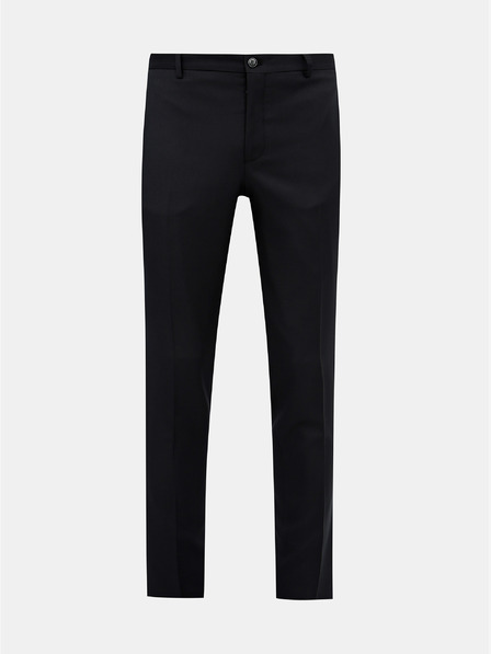 Jack & Jones Čierne oblekové nohavice Jack & Jones Solaris zo zmesi vlny slim fit