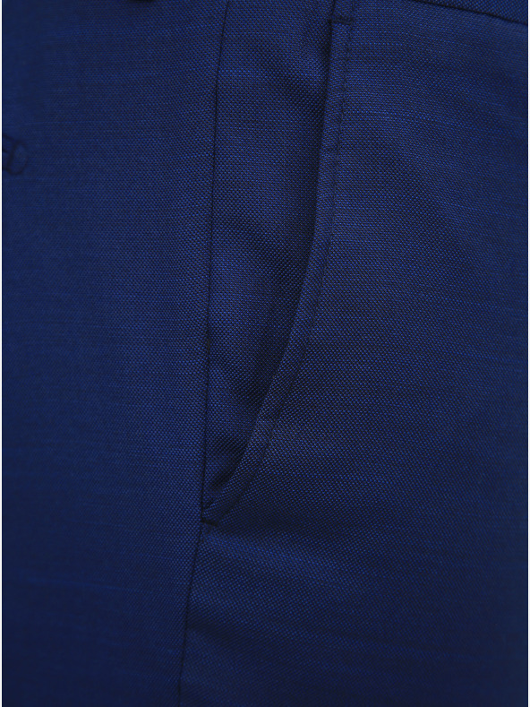 Jack & Jones Modré oblekové nohavice Jack & Jones Solaris zo zmesi vlny slim fit