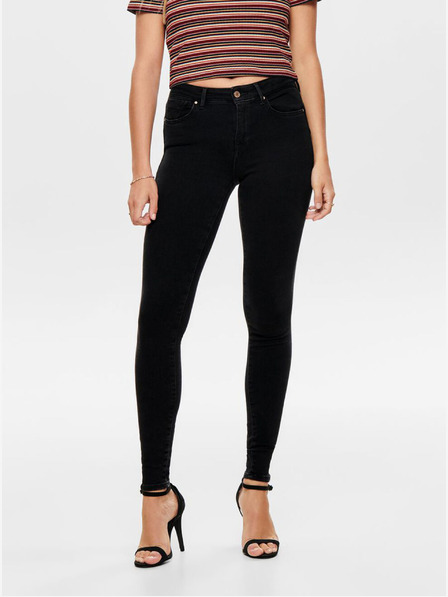 ONLY Čierne push up skinny fit džínsy ONLY Power