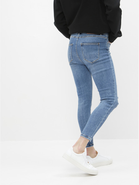 ONLY Modré skinny fit džínsy ONLY Mila