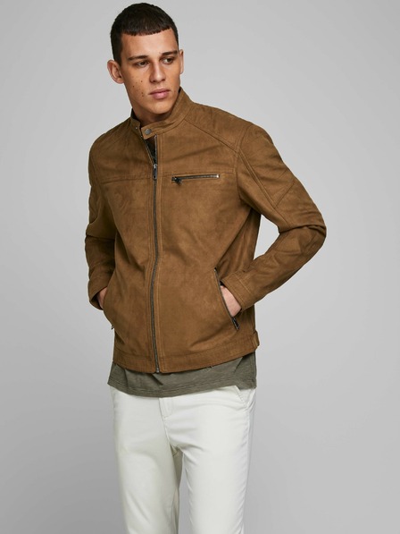 Jack & Jones Hnedá semišová bunda Jack & Jones Rocky