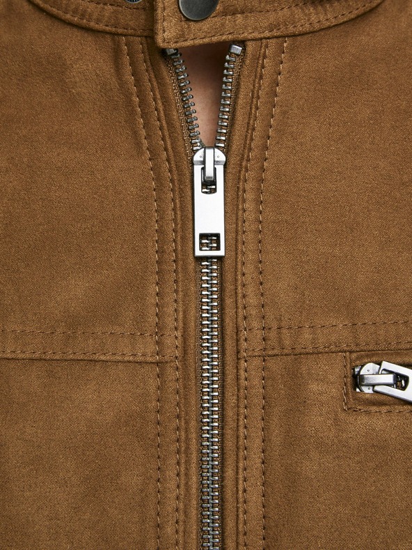 Jack & Jones Hnedá semišová bunda Jack & Jones Rocky