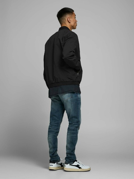 Jack & Jones Čierna pánska vodoodpudivá bunda Jack & Jones Rush
