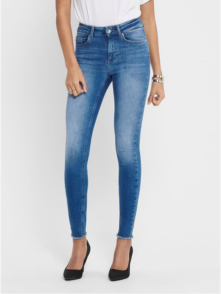 ONLY Modré skrátené skinny fit džínsy ONLY Blush