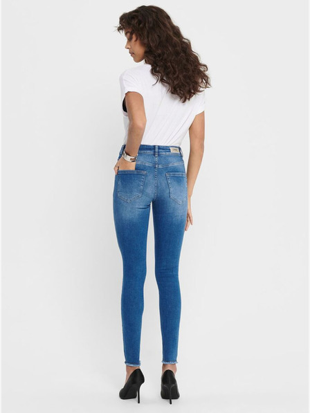 ONLY Modré skrátené skinny fit džínsy ONLY Blush