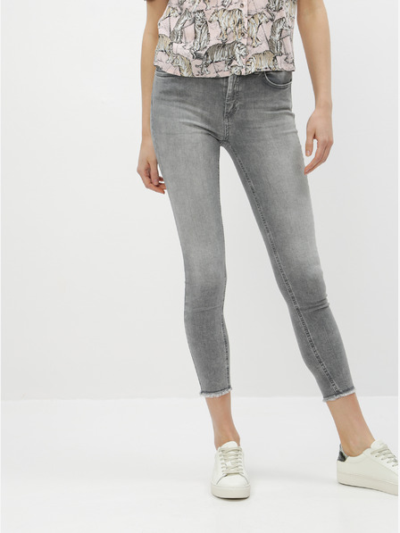 ONLY Šedé skrátené skinny fit džínsy ONLY Blush