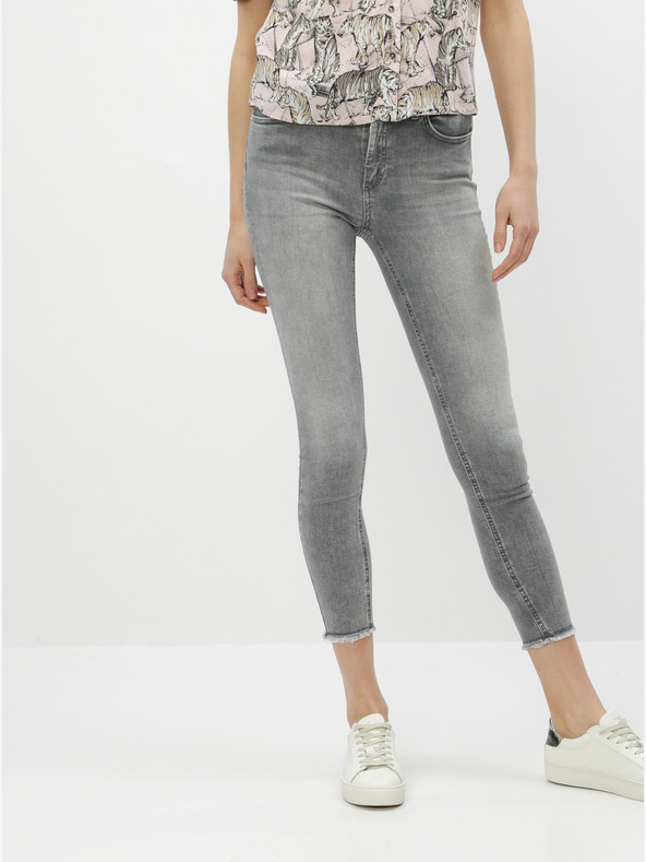 ONLY Šedé skrátené skinny fit džínsy ONLY Blush
