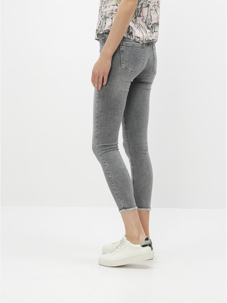 ONLY Šedé skrátené skinny fit džínsy ONLY Blush