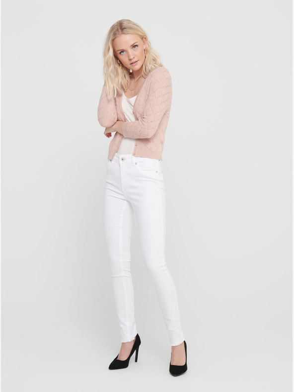 ONLY Biele dámske úzke džínsy ONLY Blush