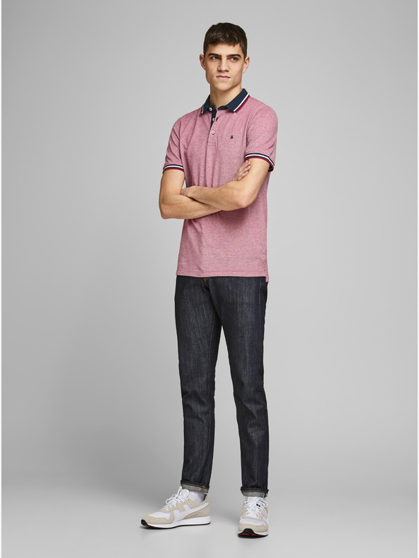 Jack & Jones Červené polo tričko Jack & Jones Paulos
