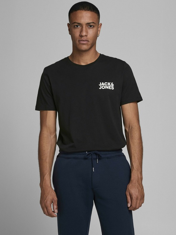 Jack & Jones Čierne tričko Jack & Jones Corp