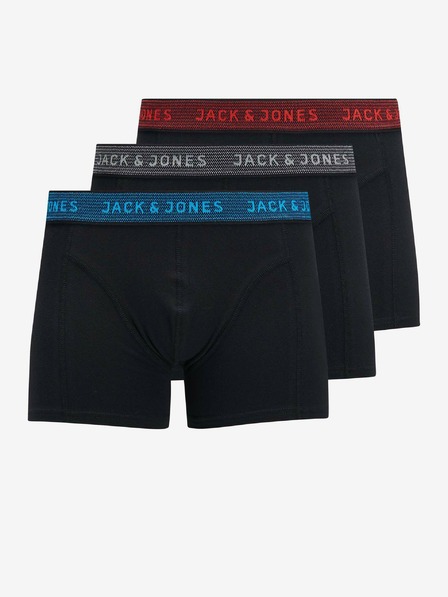 Jack & Jones Sada troch čiernych boxeriek Jack & Jones