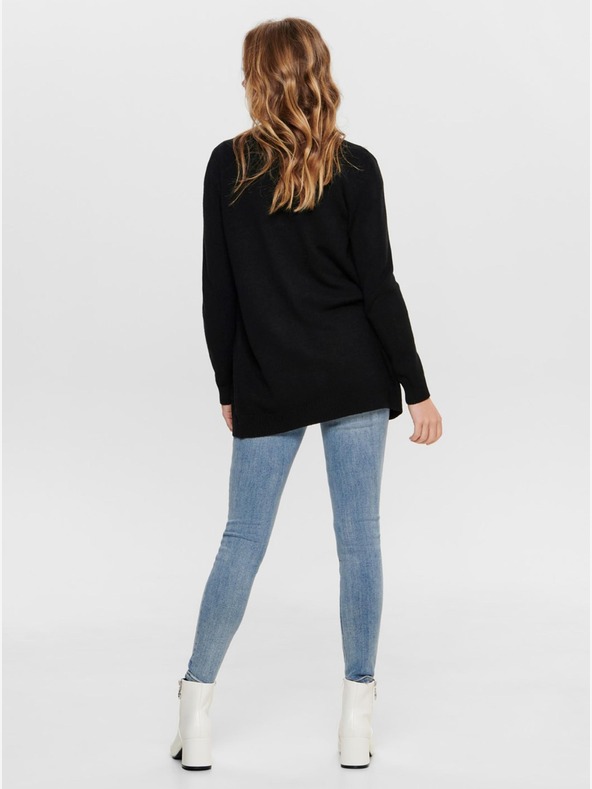 ONLY Čierny sveter ONLY Lesly