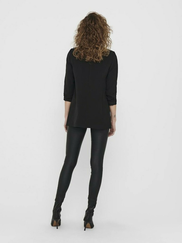 ONLY Čierna dlhá bunda ONLY Elly