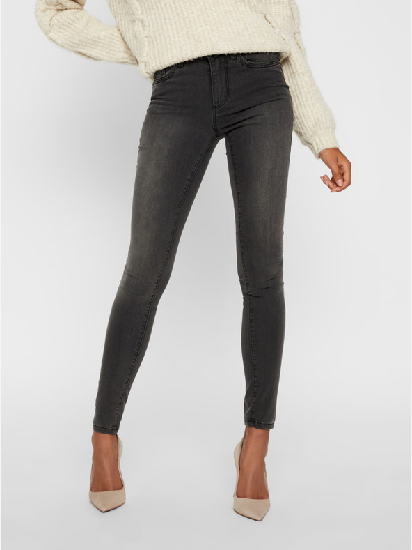 Vero Moda Tmavosivé úzke džínsy VERO MODA Tanya