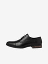 Jack & Jones Čierne pánske kožené poltopánky Jack & Jones Raymond